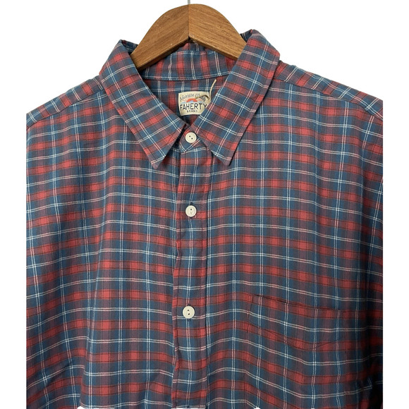 Faherty Mens Long Sleeve Ventura Button Up Shirt Size XXL Dusty Rose Country NWT - Picture 3 of 8